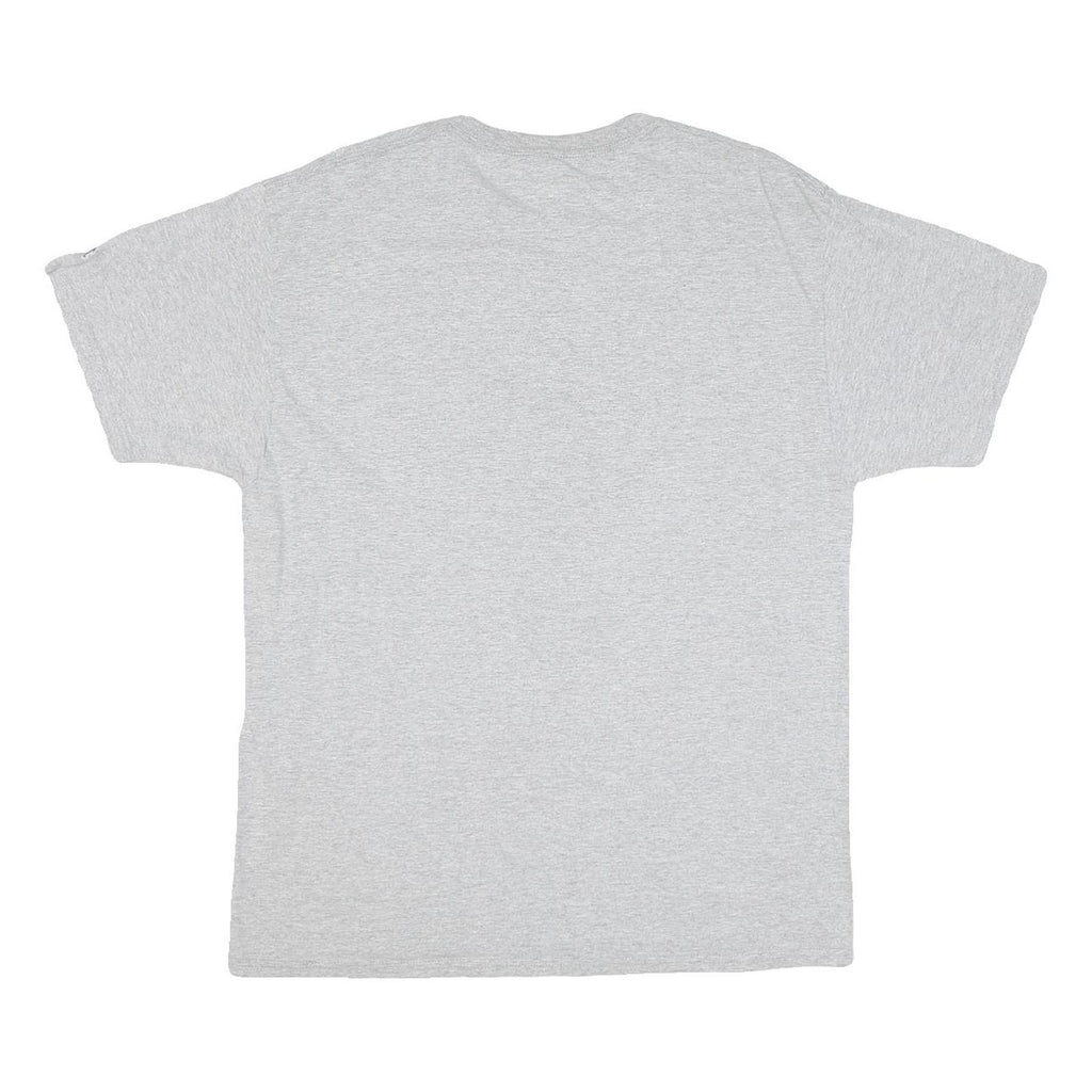 CHAMPION Mens Grey L Cotton Blend Graphic T-Shirt Short Sleeve Crew Neck
