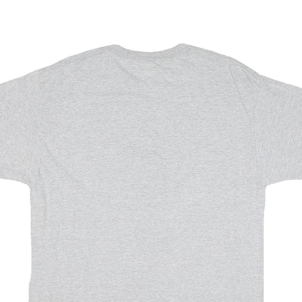 CHAMPION Mens Grey L Cotton Blend Graphic T-Shirt Short Sleeve Crew Neck