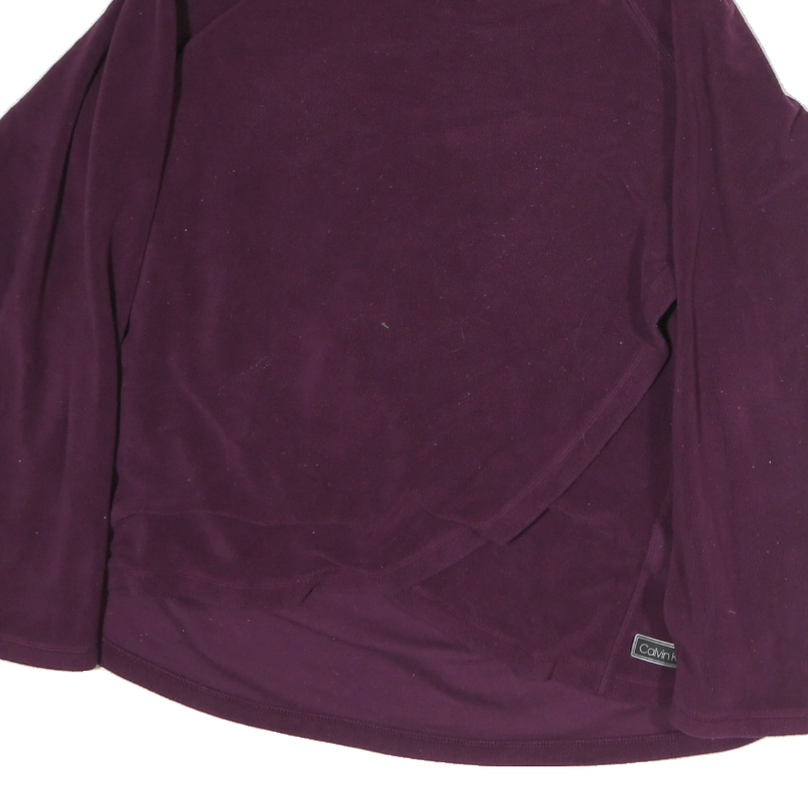 CALVIN KLEIN Womens Purple Plain Pullover Jumper Crew Neck Basic Knit L Casual