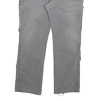 DICKIES Mens Cotton Blend Grey Regular Straight Trousers W38 L32 Workwear Zip
