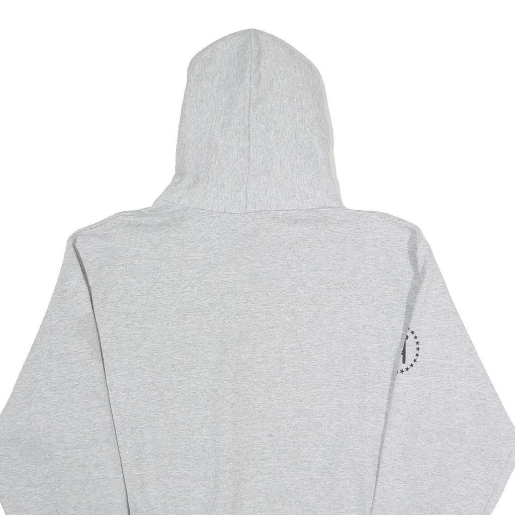 CHAMPION Mens Grey Positive Vibes Only Pullover Hoodie L Cotton Blend