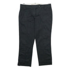 NORTH SAILS Womens Cotton Blend Black Regular Fit Straight Leg Trousers W32 L24