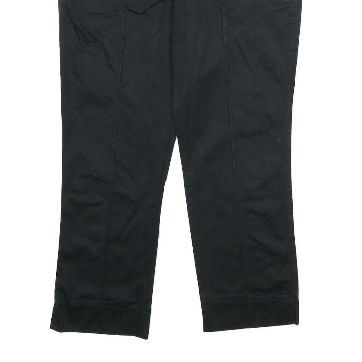 NORTH SAILS Womens Cotton Blend Black Regular Fit Straight Leg Trousers W32 L24