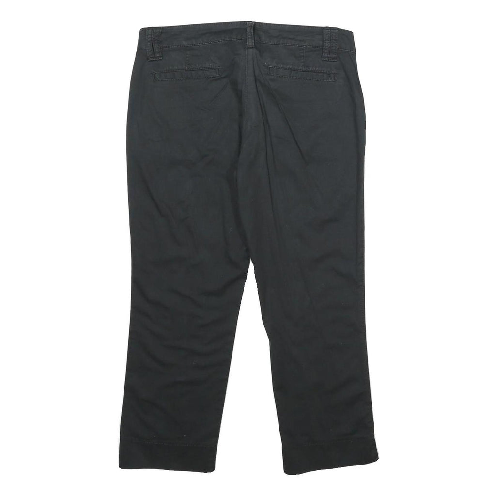 NORTH SAILS Womens Cotton Blend Black Regular Fit Straight Leg Trousers W32 L24