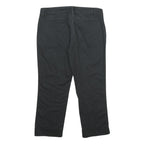 NORTH SAILS Womens Cotton Blend Black Regular Fit Straight Leg Trousers W32 L24