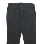 NORTH SAILS Womens Cotton Blend Black Regular Fit Straight Leg Trousers W32 L24