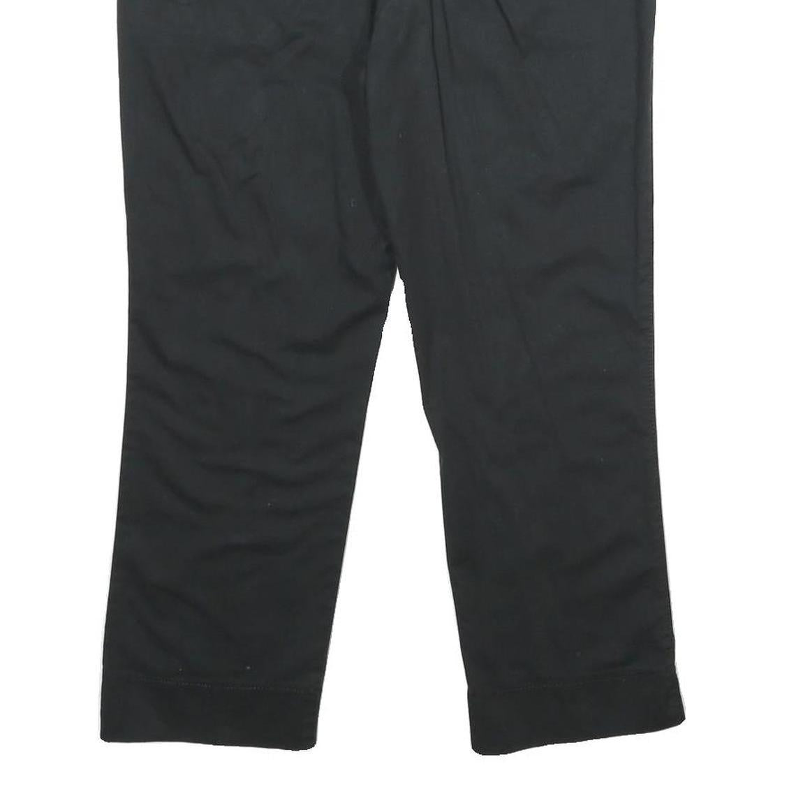 NORTH SAILS Womens Cotton Blend Black Regular Fit Straight Leg Trousers W32 L24