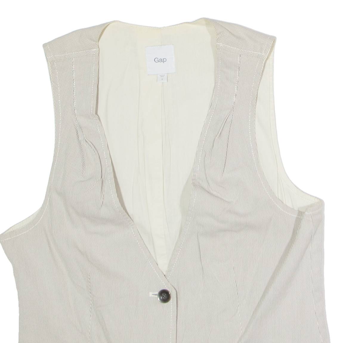 GAP Womens Blazer Waistcoat Grey Striped S