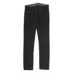 VANS Mens Slim Black Jeans Cotton W26 L26 Zip Pockets Casual Streetwear