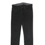 VANS Mens Slim Black Jeans Cotton W26 L26 Zip Pockets Casual Streetwear