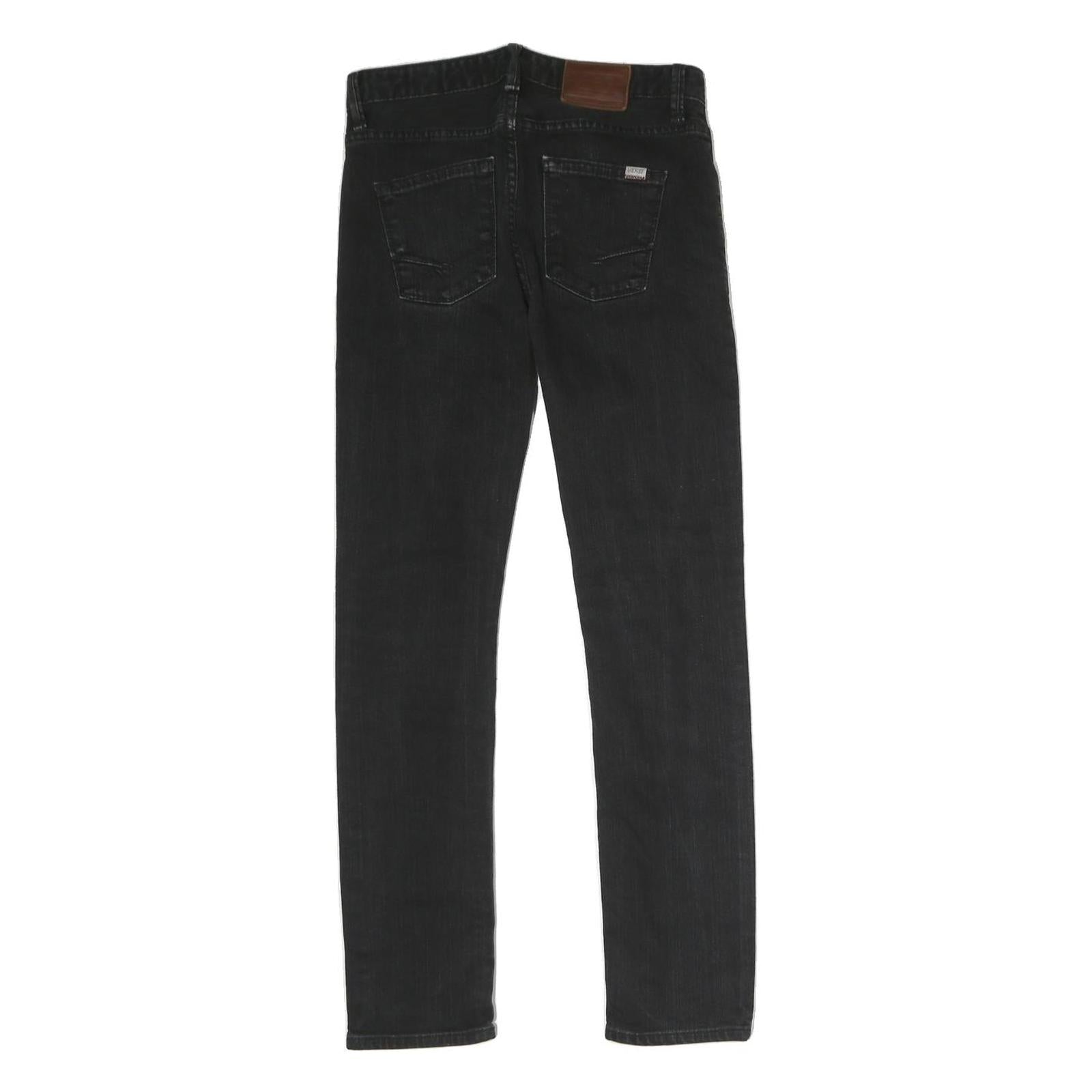VANS Mens Slim Black Jeans Cotton W26 L26 Zip Pockets Casual Streetwear