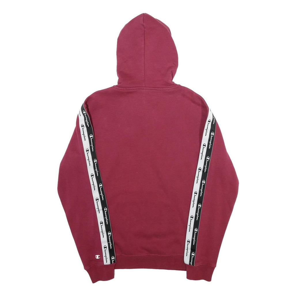 CHAMPION Mens Maroon Burgundy Hoodie S Cotton Blend Pullover Lightweight