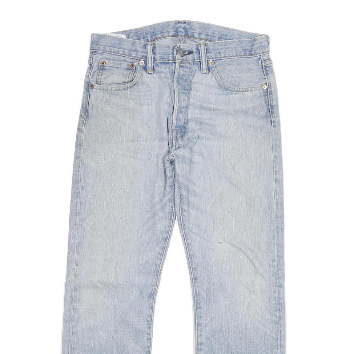 LEVI'S 501 Mens Jeans Blue Regular Straight Denim Light W29 L25 Classic Button