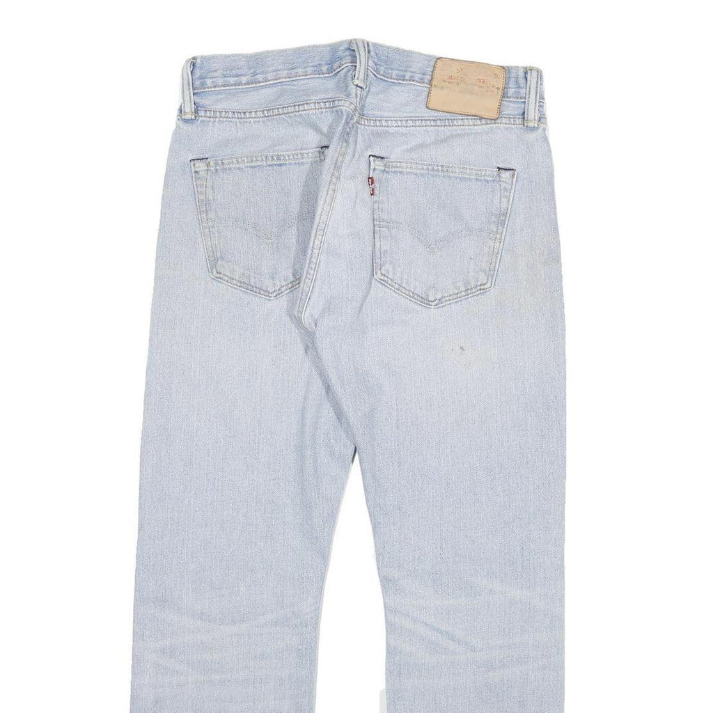 LEVI'S 501 Mens Jeans Blue Regular Straight Denim Light W29 L25 Classic Button