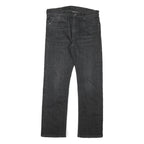 LEVI'S 513 Mens Jeans Black Regular Straight Denim Medium W30 L28 Zip Cotton
