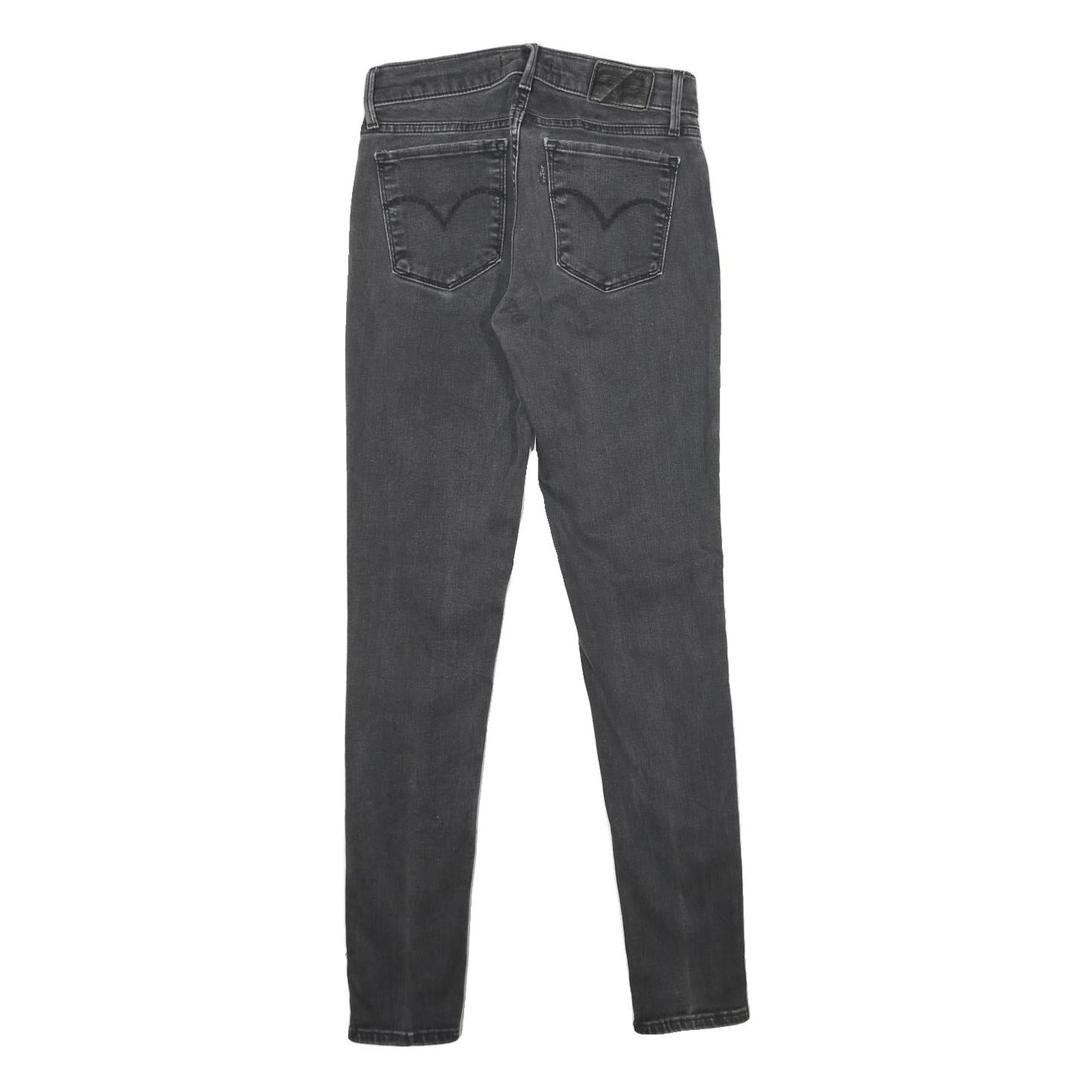 LEVI'S 710 Super Skinny Womens Jeans Black Slim Skinny Denim W28 L30 Stretch Fit