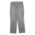 CARHARTT Mens Cotton Blend Grey Relaxed Straight Trousers W32 L32 Workwear