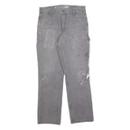 CARHARTT Mens Cotton Blend Grey Relaxed Straight Trousers W32 L32 Workwear