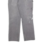 CARHARTT Mens Cotton Blend Grey Relaxed Straight Trousers W32 L32 Workwear