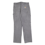CARHARTT Mens Cotton Blend Grey Relaxed Straight Trousers W32 L32 Workwear