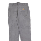 CARHARTT Mens Cotton Blend Grey Relaxed Straight Trousers W32 L32 Workwear