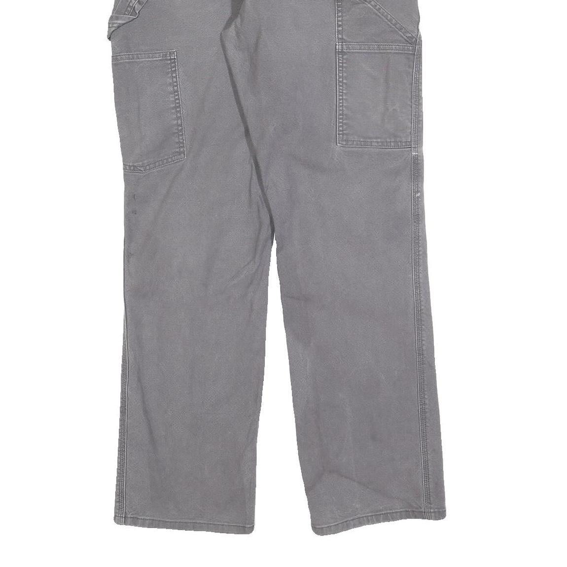 CARHARTT Mens Cotton Blend Grey Relaxed Straight Trousers W32 L32 Workwear