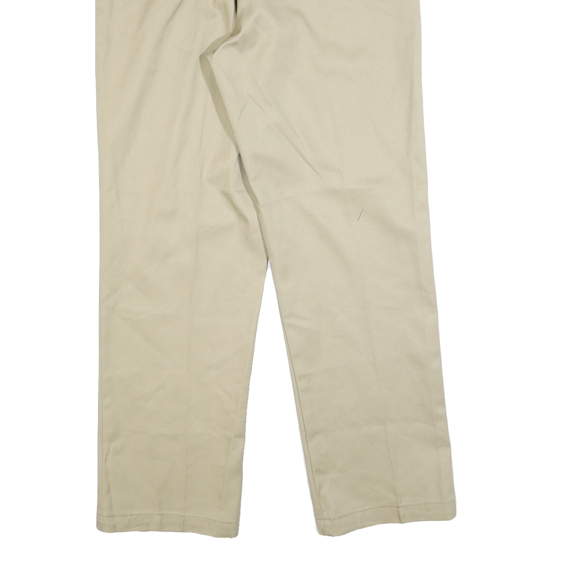 DICKIES Mens Beige Cotton Blend Regular Straight Trousers W36 L32 Workwear