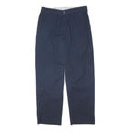 DICKIES Mens Cotton Blend Navy Blue Regular Fit Straight Leg Trousers W32 L31
