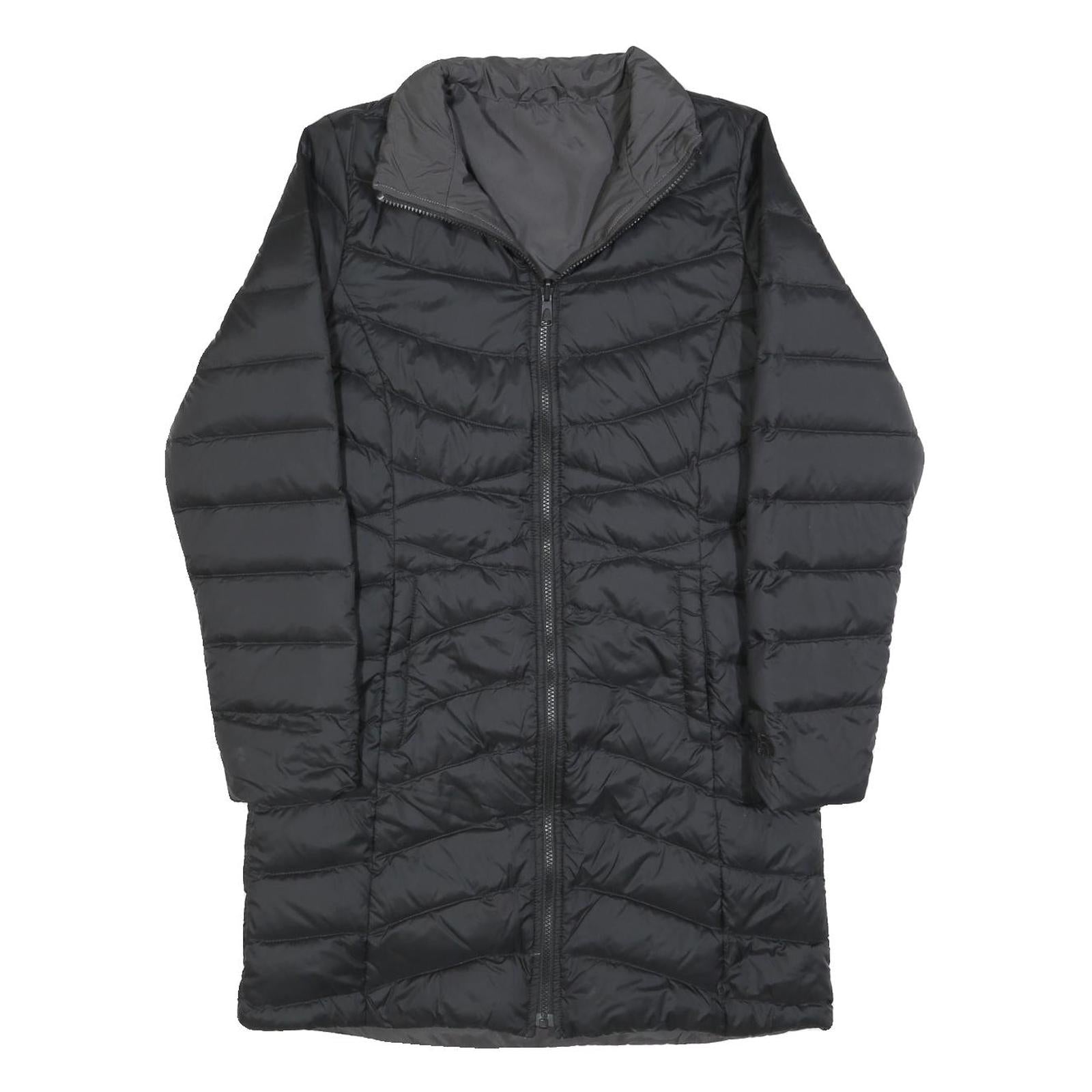THE NORTH FACE Womens Black Reversible Puffer Jacket S Polyester Zip Outerwear