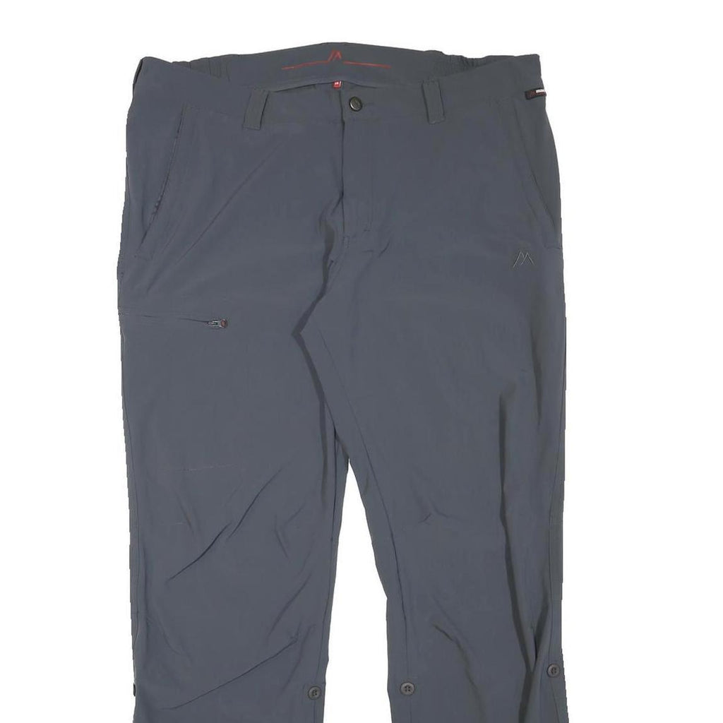 MAIER Mens Polyester Blend Blue Regular Straight Trousers W38 L32 Outdoor Casual