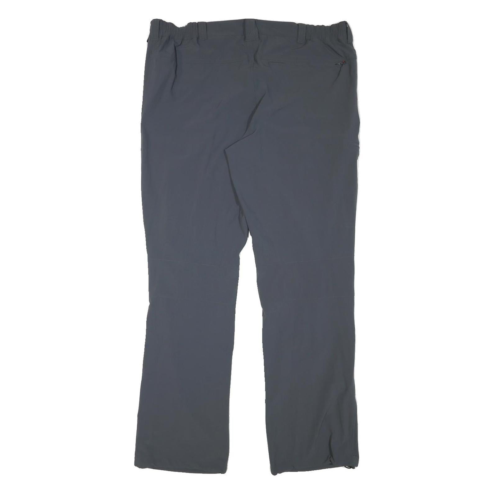 MAIER Mens Polyester Blend Blue Regular Straight Trousers W38 L32 Outdoor Casual