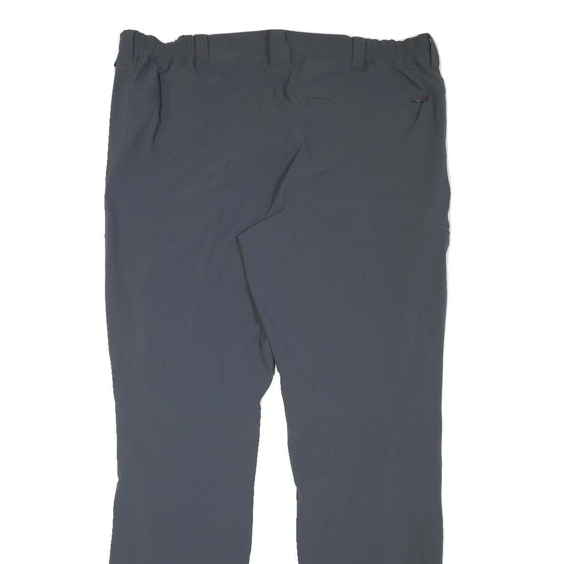 MAIER Mens Polyester Blend Blue Regular Straight Trousers W38 L32 Outdoor Casual