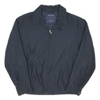 NAUTICA Mens Navy Blue Cotton Blend Zip Jacket L Classic Casual Outerwear