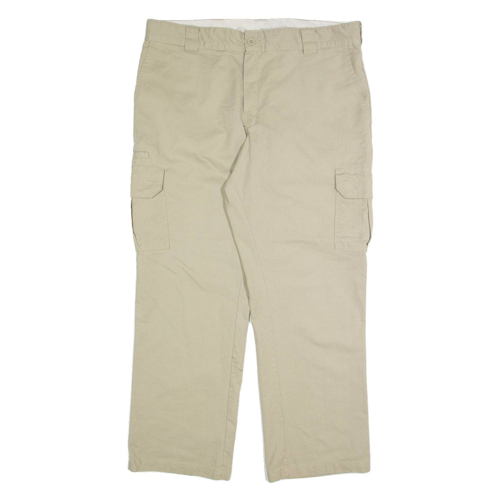 DICKIES Cargo Mens Trousers Beige Regular Straight W38 L30