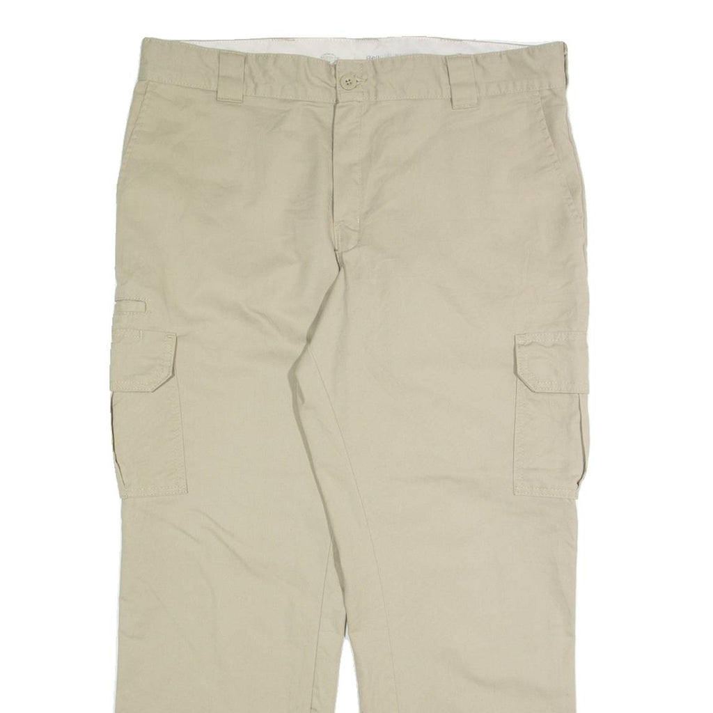 DICKIES Cargo Mens Trousers Beige Regular Straight W38 L30