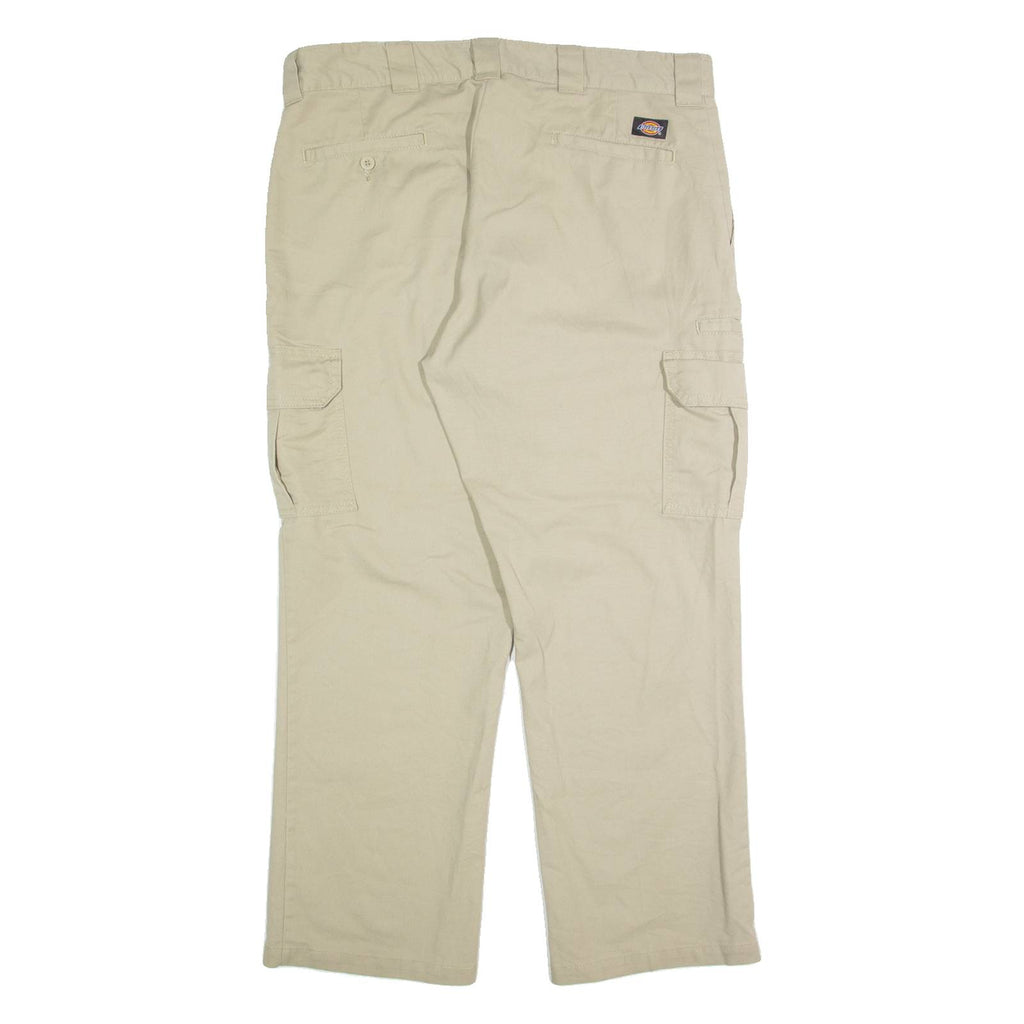 DICKIES Cargo Mens Trousers Beige Regular Straight W38 L30