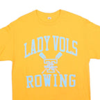 Womens Yellow Lady Vols Rowing Graphic T-Shirt L Short Sleeve Crew Neck