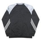 ADIDAS Mens Black & Grey Zip Up Polyester Sports Jacket L Athletic Track