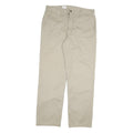 CARHARTT Mens Cotton Blend Beige Relaxed Straight Trousers W36 L34 Durable