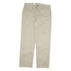 CARHARTT Mens Cotton Blend Beige Relaxed Straight Trousers W36 L34 Durable