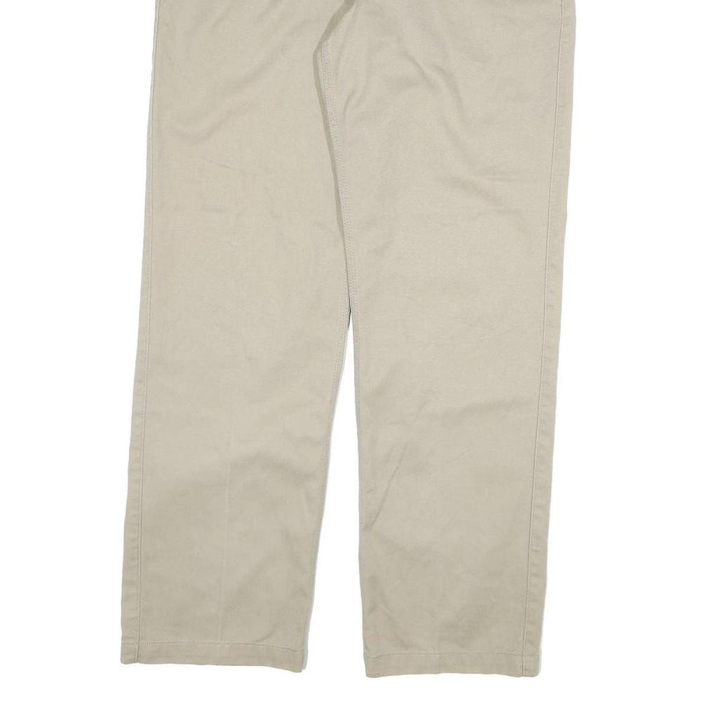 CARHARTT Mens Cotton Blend Beige Relaxed Straight Trousers W36 L34 Durable