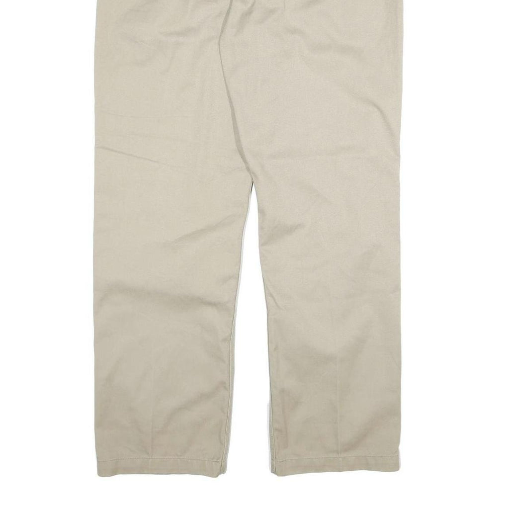 CARHARTT Mens Cotton Blend Beige Relaxed Straight Trousers W36 L34 Durable
