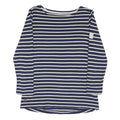 JOULES Womens Blue & White Striped Basic Long Sleeve Boat Neck UK 8 Top