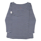 JOULES Womens Blue & White Striped Basic Long Sleeve Boat Neck UK 8 Top