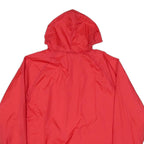 CHARLES RIVER Mens Red Nylon Hooded Jacket L Plain Water Resistant Zip