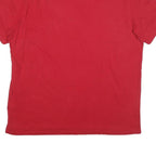 NAUTICA Mens Red Crew Neck T-Shirt L Cotton Blend Short Sleeve Logo Embroidered