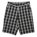 DICKIES Mens Black & Grey Check Casual Shorts M W32 Cotton Blend Comfort Style