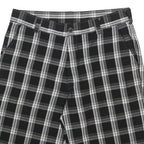 DICKIES Mens Black & Grey Check Casual Shorts M W32 Cotton Blend Comfort Style