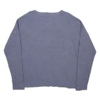 CARHARTT Womens Blue Plain Cotton Waffle Knit Crew Neck Jumper M Casual