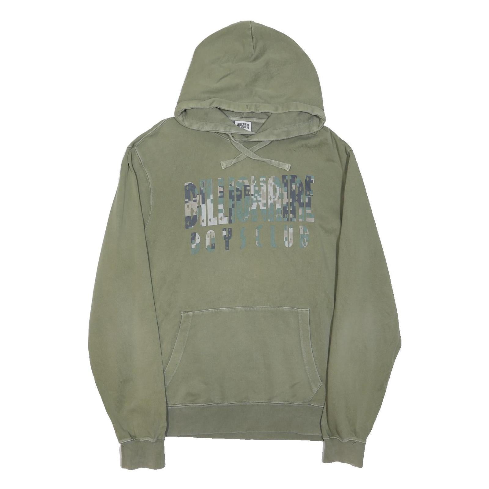 BILLIONAIRE BOYS CLUB Mens Green Pullover Hoodie L Cotton Blend Casual